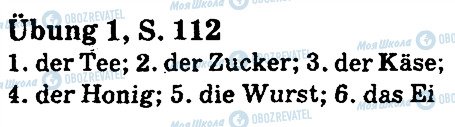 ГДЗ Немецкий язык 5 класс страница стр112впр1