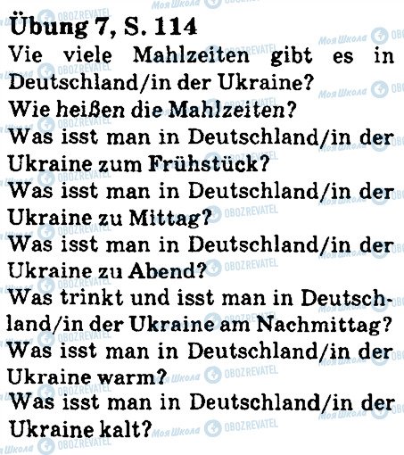 ГДЗ Немецкий язык 5 класс страница стр114впр7