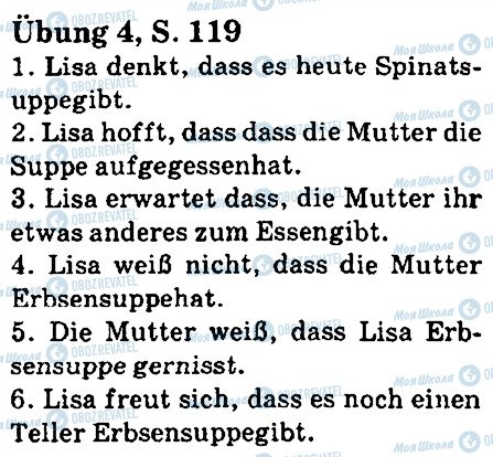 ГДЗ Немецкий язык 5 класс страница стр119впр4