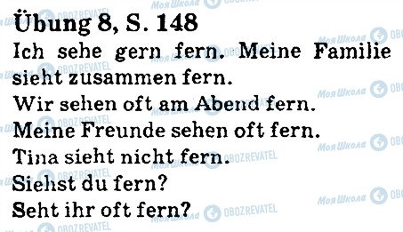 ГДЗ Немецкий язык 5 класс страница стр148впр8
