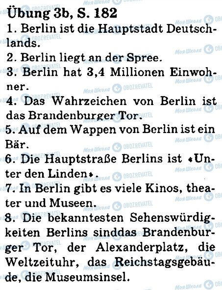 ГДЗ Немецкий язык 5 класс страница стр182впр3
