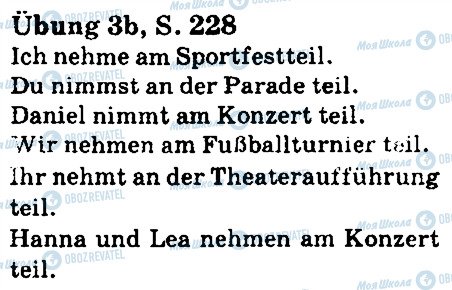ГДЗ Німецька мова 5 клас сторінка стр228впр3