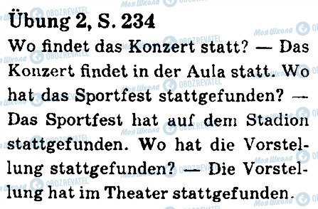 ГДЗ Німецька мова 5 клас сторінка стр234впр2