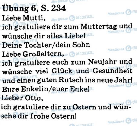 ГДЗ Немецкий язык 5 класс страница стр234впр6