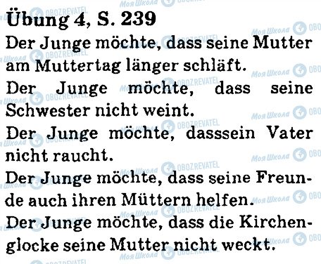ГДЗ Німецька мова 5 клас сторінка стр239впр4