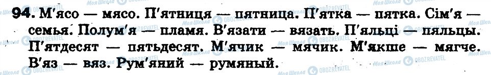 ГДЗ Російська мова 5 клас сторінка 94