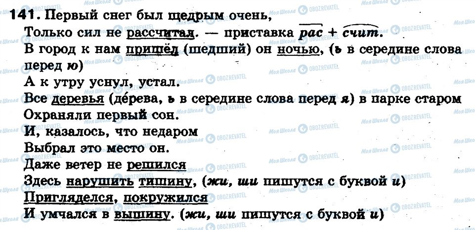 ГДЗ Російська мова 5 клас сторінка 141