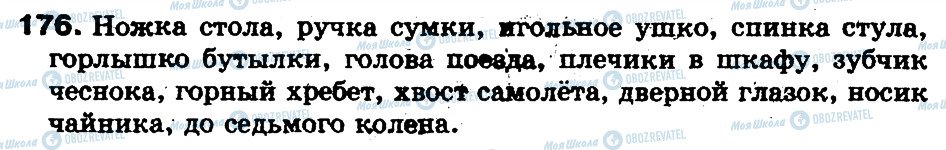 ГДЗ Російська мова 5 клас сторінка 176