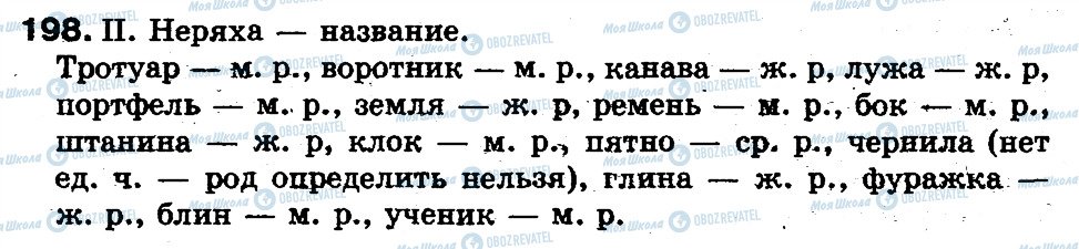 ГДЗ Російська мова 5 клас сторінка 198