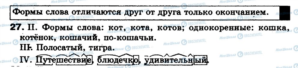 ГДЗ Російська мова 5 клас сторінка 27