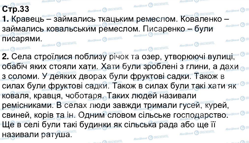 ГДЗ Історія України 5 клас сторінка 33