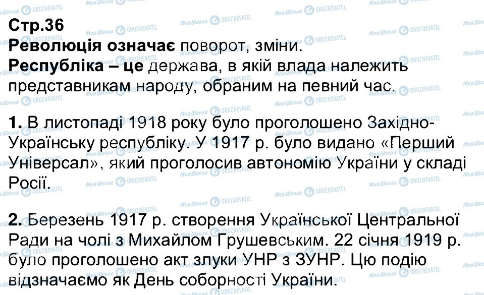 ГДЗ Історія України 5 клас сторінка 36