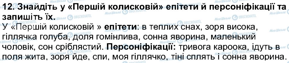 ГДЗ Українська література 5 клас сторінка 12