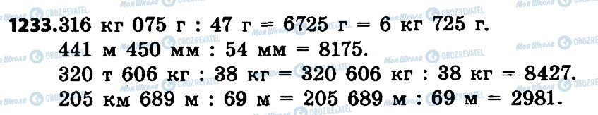 ГДЗ Математика 4 клас сторінка 1233