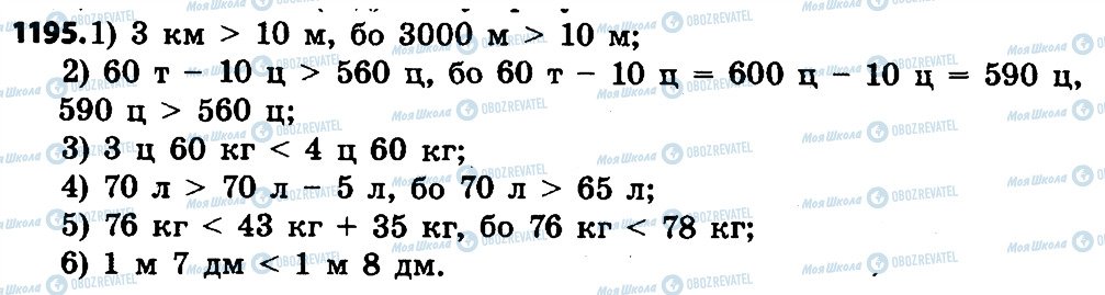 ГДЗ Математика 4 класс страница 1195