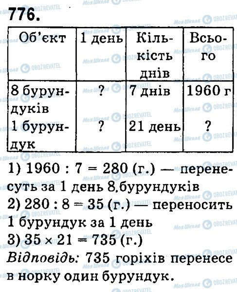 ГДЗ Математика 4 клас сторінка 776