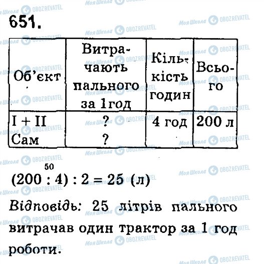 ГДЗ Математика 4 класс страница 651