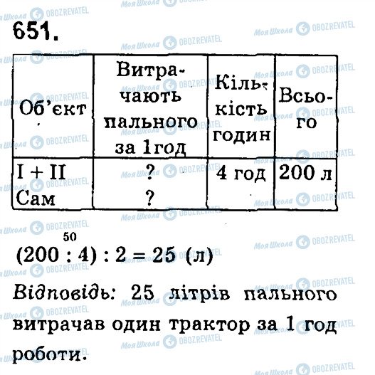 ГДЗ Математика 4 клас сторінка 651