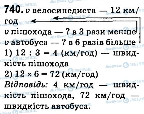 ГДЗ Математика 4 клас сторінка 740