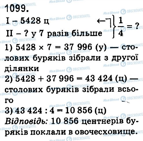 ГДЗ Математика 4 класс страница 1099