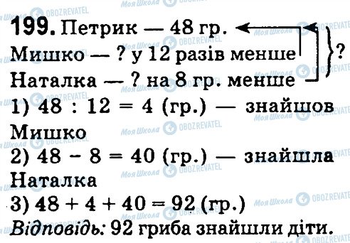 ГДЗ Математика 4 клас сторінка 199