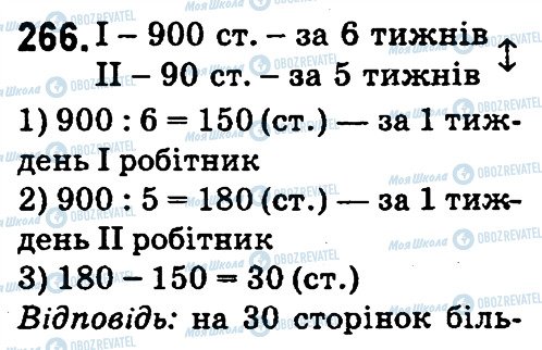 ГДЗ Математика 4 клас сторінка 266