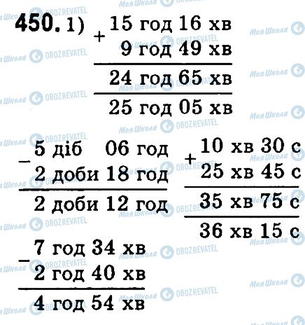 ГДЗ Математика 4 клас сторінка 450