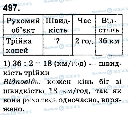 ГДЗ Математика 4 класс страница 497