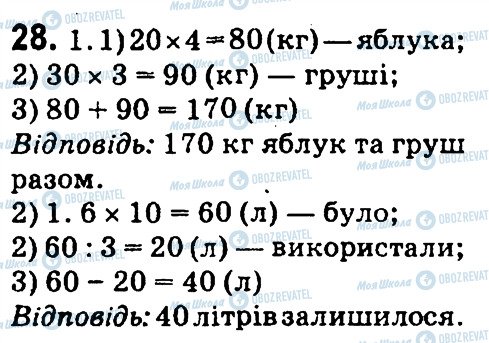 ГДЗ Математика 4 клас сторінка 28