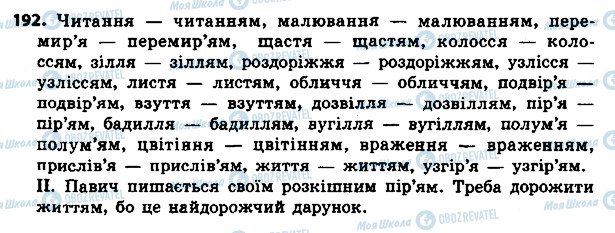 ГДЗ Українська мова 4 клас сторінка 192