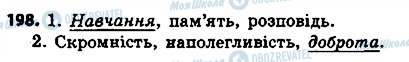ГДЗ Українська мова 4 клас сторінка 198