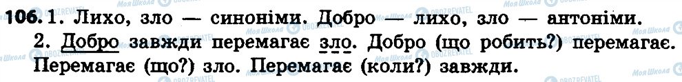 ГДЗ Укр мова 4 класс страница 106