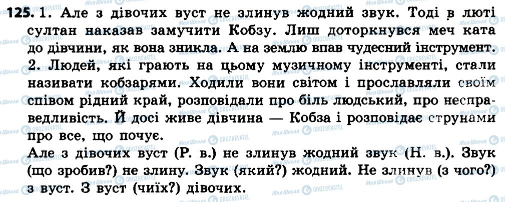 ГДЗ Українська мова 4 клас сторінка 125