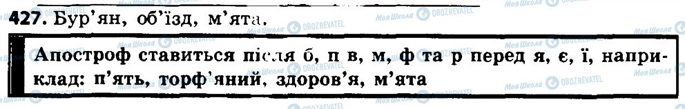 ГДЗ Українська мова 4 клас сторінка 427