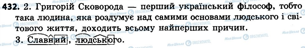 ГДЗ Українська мова 4 клас сторінка 432