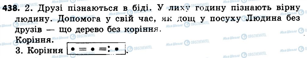 ГДЗ Українська мова 4 клас сторінка 438