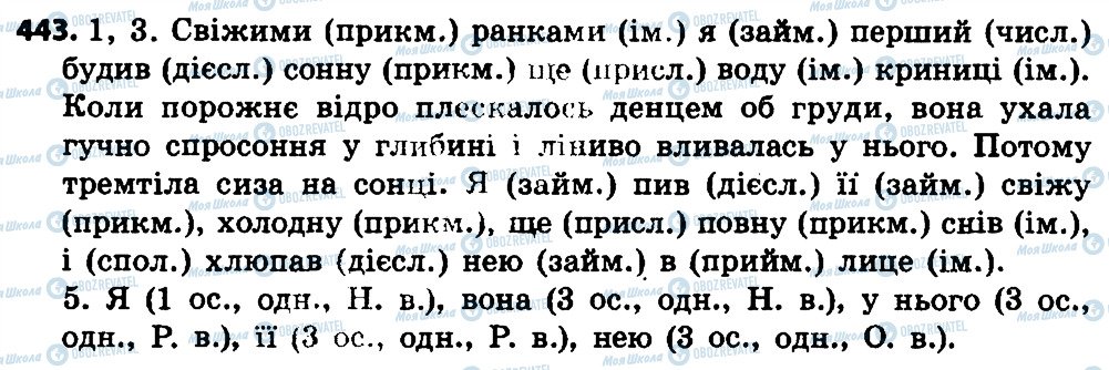 ГДЗ Українська мова 4 клас сторінка 443