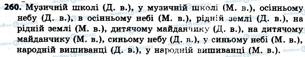 ГДЗ Українська мова 4 клас сторінка 260