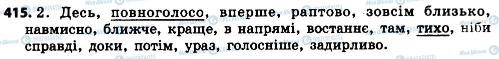 ГДЗ Українська мова 4 клас сторінка 415