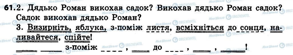ГДЗ Українська мова 4 клас сторінка 61