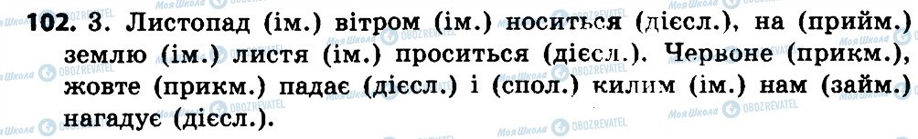 ГДЗ Українська мова 4 клас сторінка 102