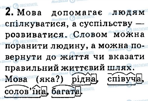 ГДЗ Українська мова 4 клас сторінка 2