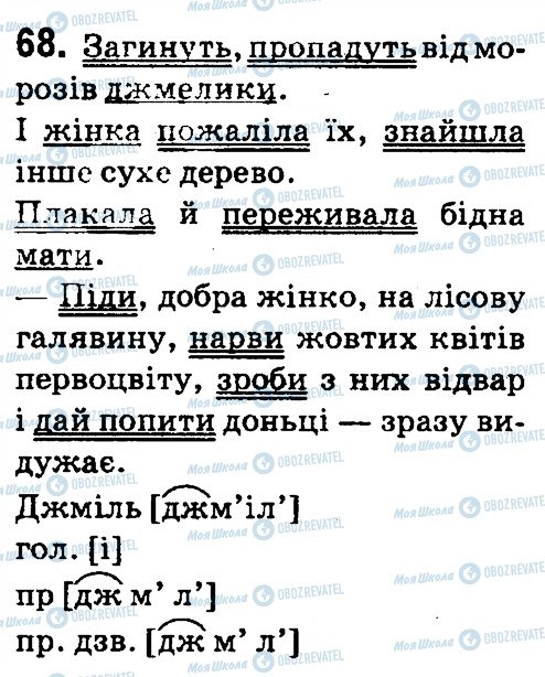 ГДЗ Українська мова 4 клас сторінка 68