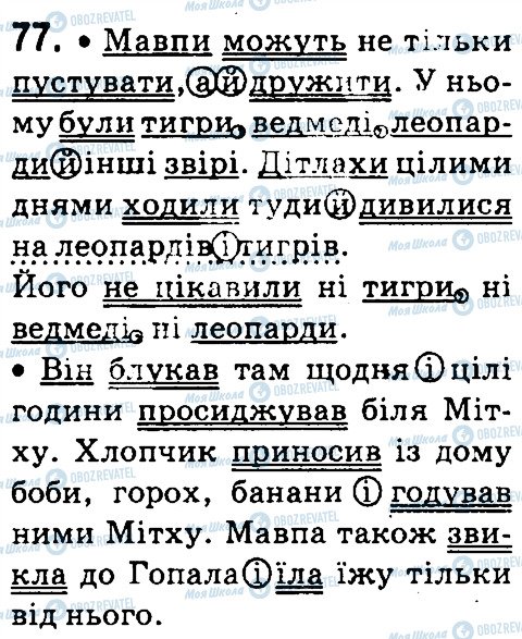 ГДЗ Укр мова 4 класс страница 77