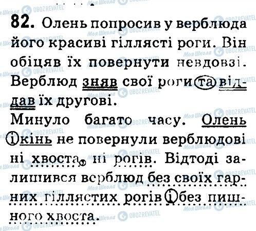 ГДЗ Укр мова 4 класс страница 82