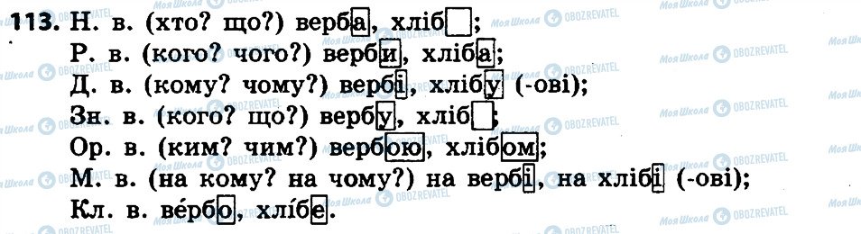 ГДЗ Українська мова 4 клас сторінка 113