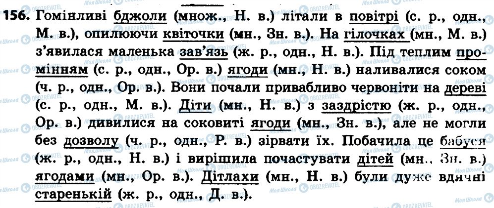 ГДЗ Українська мова 4 клас сторінка 156