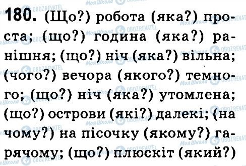 ГДЗ Українська мова 4 клас сторінка 180