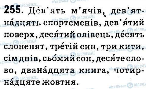 ГДЗ Українська мова 4 клас сторінка 255