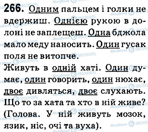 ГДЗ Укр мова 4 класс страница 266